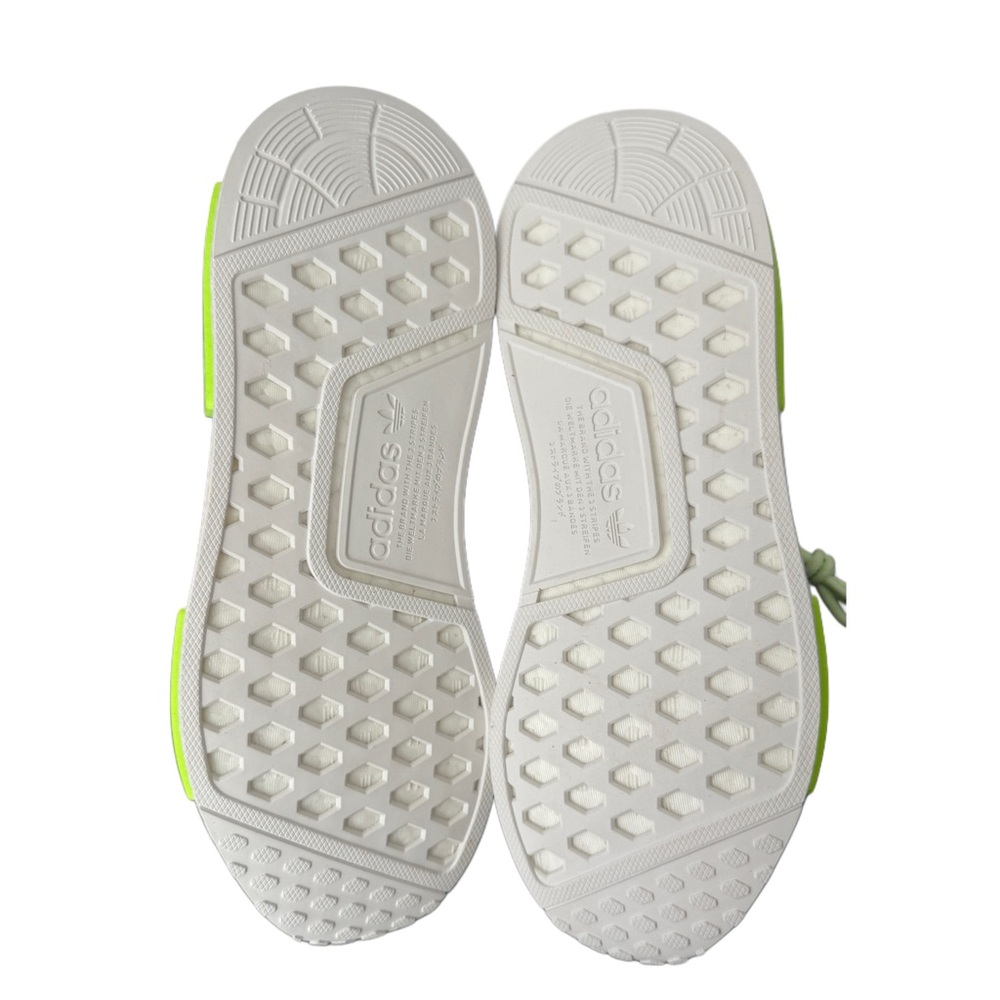 Adidas NMD R1 White Sneakers with custom neon crystals on all 4 logos - Picture 6 of 8